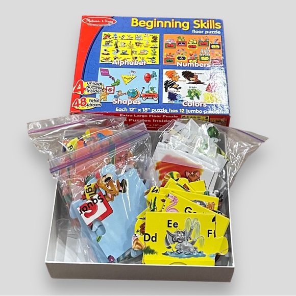 Melissa & Doug Beginning Skills — Four 12”x18” Floor Puzzles - Picture 4 of 4